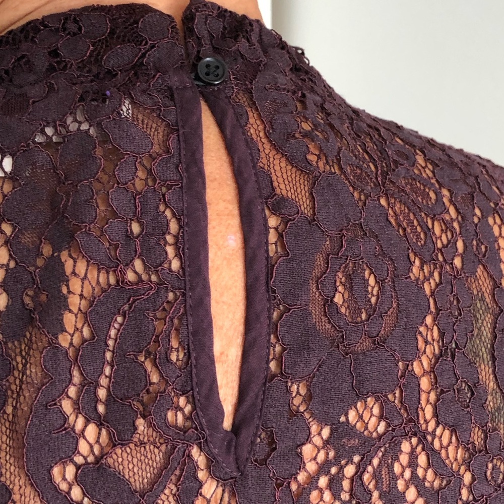 11. LOFT Long Bell Sleeve, Lace Blouse - Picture 5 of 10